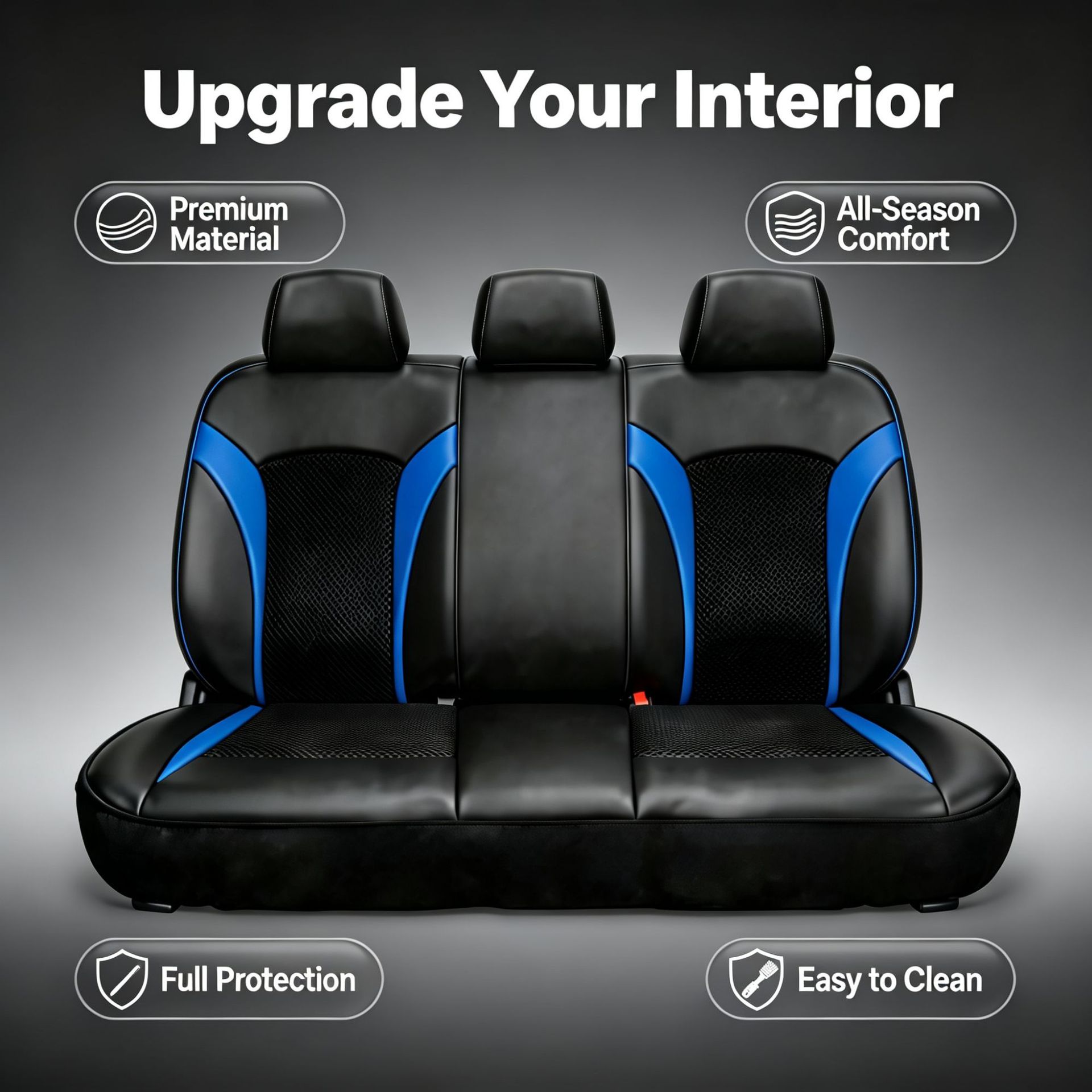 New cross-border car seat cushion, single-person car seat cushion, leather breathable cushion, European and Middle Eastern car seat cushion