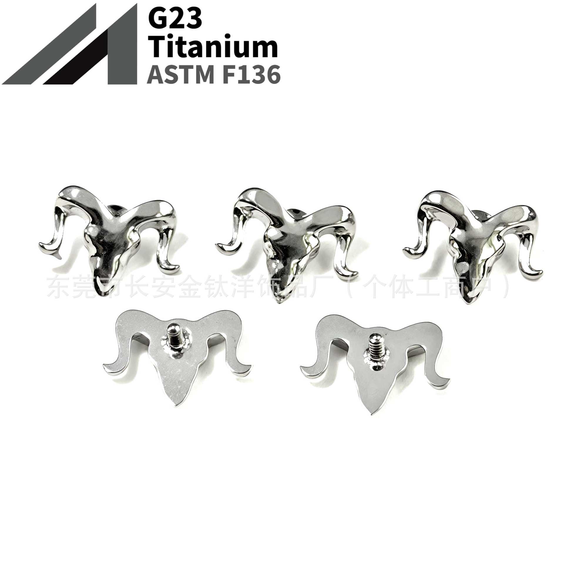 16G labret stud size and finish detail