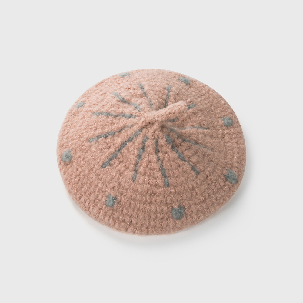 Wool Children's Beret Painter Hat Autumn And Winter Cute Woolen Knitted Hat display picture 6