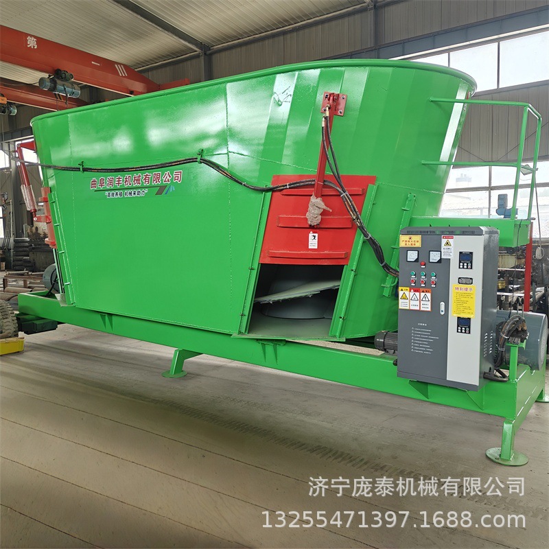 Máquina de preparación de pasto multifuncional vertical TMR 9 mezclador cúbico de dieta completa mezclador de pasto para ganado y ovejas de cría