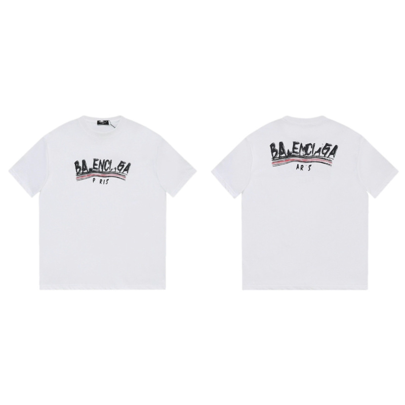 Cross-Border Authentic Paris Classic Logo Trendy Short-Sleeve Unisex Summer Round-Neck Pure Cotton Loose Versatile Couple T-Shirt Cross-Border Authentic Paris Classic Logo Trendy Short-Sleeve Unisex Summer Round-Neck Pure Cotton Loose Versatile Couple T-Shirt