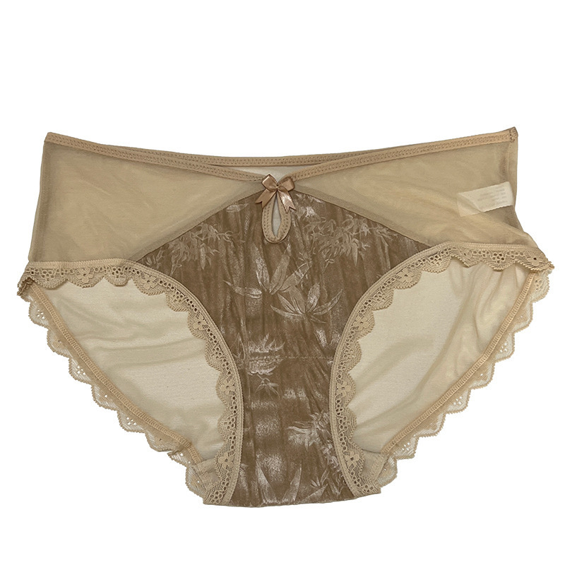 Lace sexy pants with bow