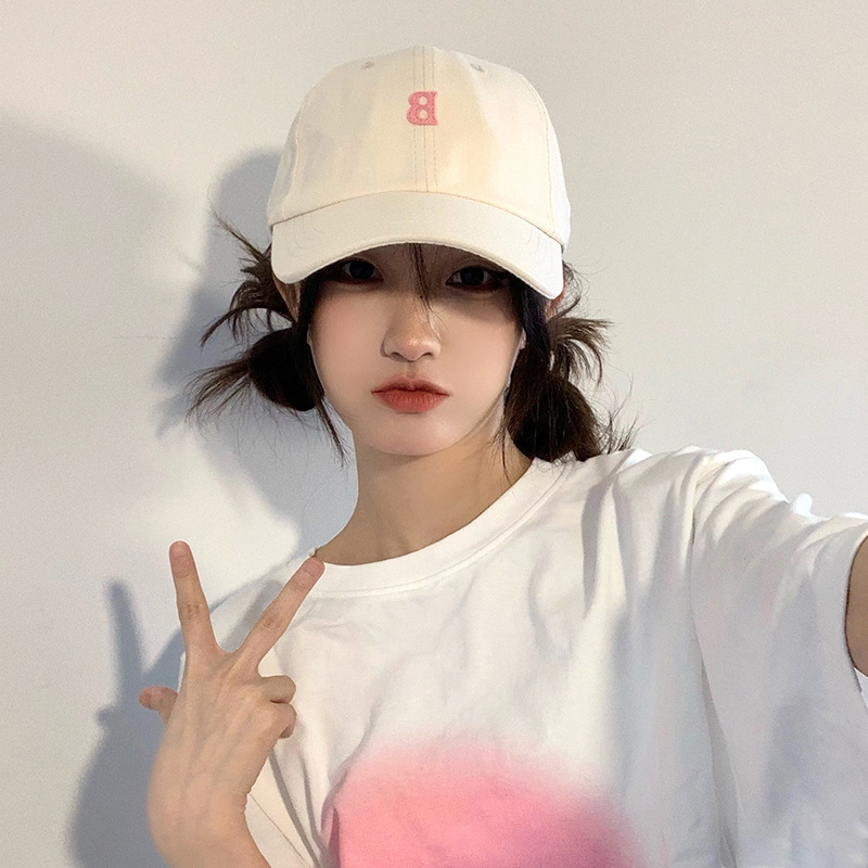 新型アルファベット野球帽韓国東大門百合ソフトトップ帽子鴨舌帽粉日よけ帽子男女|undefined