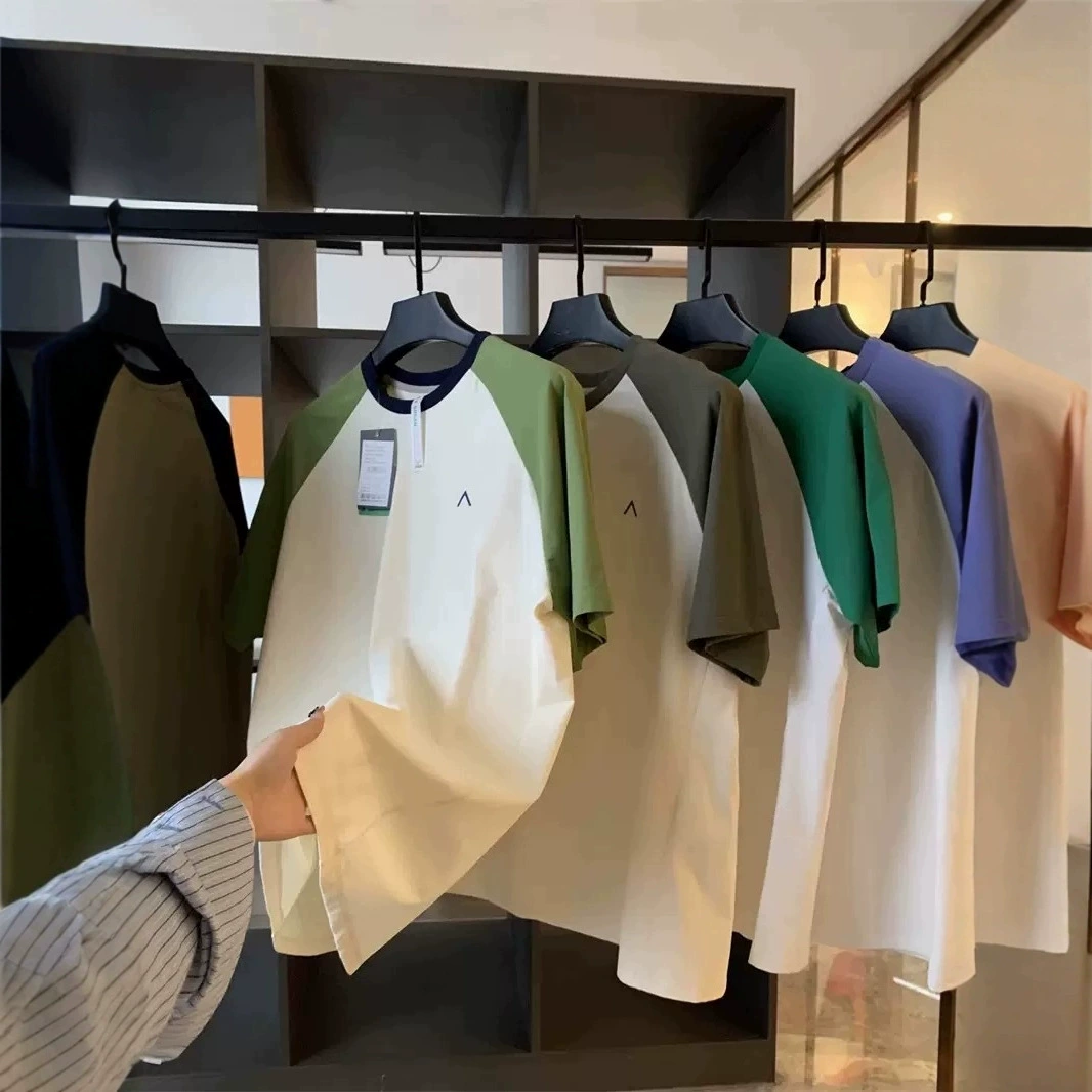 Летняя модная лоскутная футболка с короткими рукавами для улицы, свободная удобная универсальная футболка с цветными блоками для мужчин и женщин, пар