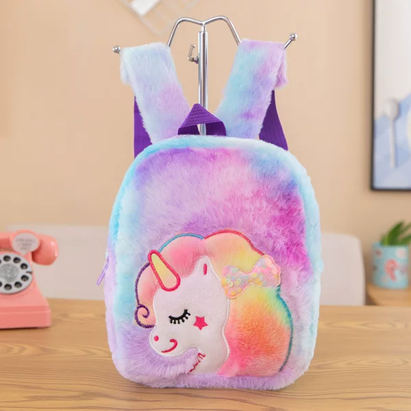 New Children's Plush Bags, Kindergarten School Bags, Cartoon Cute Backpacks for Boys and Girls, Foreign Trade Doll Backpacks