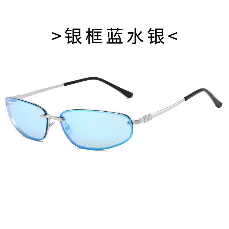 欧美复古y2k千禧风墨镜女款显脸小凹造型拍照小众太阳眼镜高级感|undefined