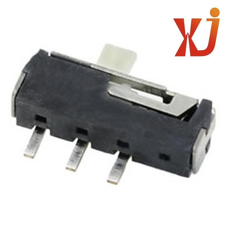 单路2档滑动开关  迷你推动开关二档  侧推直脚 3档拨码开关