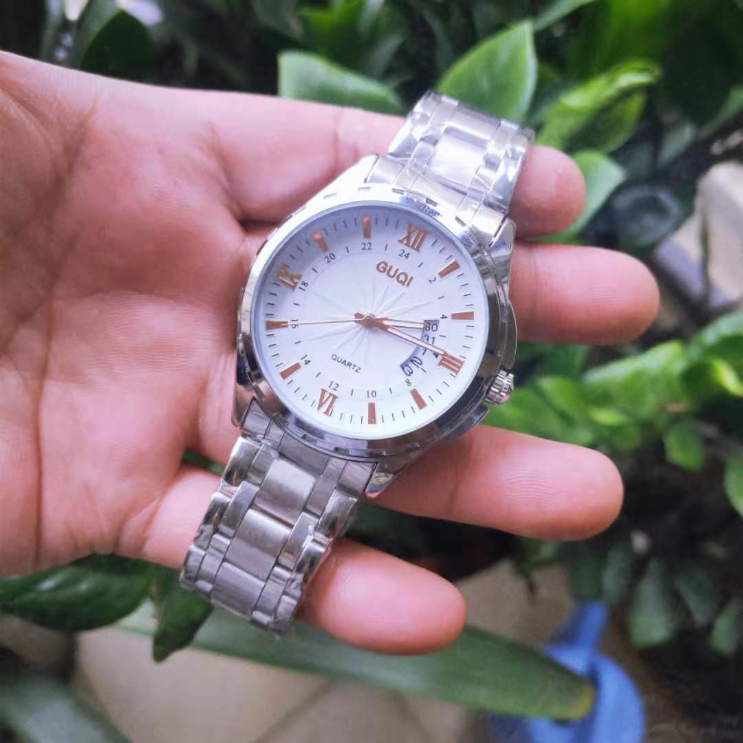 Reloj de hombre de negocios impermeable reloj de hombre correa de acero reloj calendario reloj de cuarzo reloj de moda al por mayor suministro directo