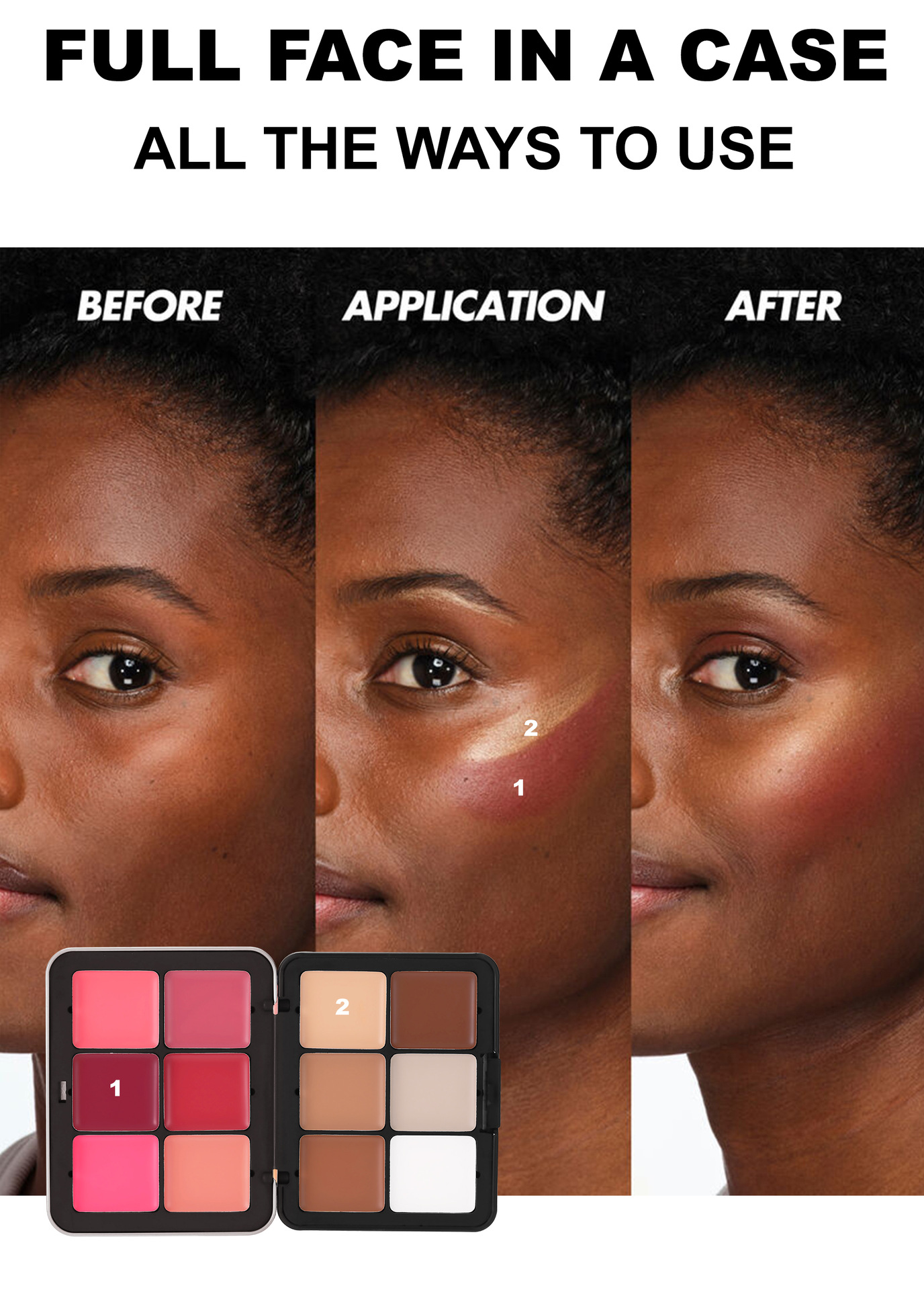 Cross-border 12-color tin box Blush palette, multi-purpose handaiyan Concealer Highlighter Contouring Palette Matte Blush Cream undefined
