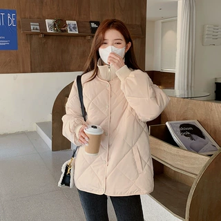 菱格短款聚酯棉服女秋季小个子显瘦轻薄棉衣外套女2025年新款棉袄