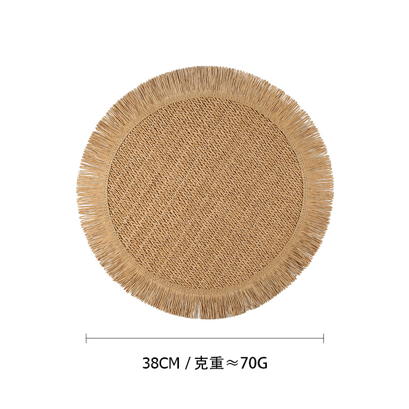 Transfronterizo Amazon almohadillas de mesa ecológicas naturales almohadillas de papel tejido almohadillas de mesa aislamiento térmico almohadillas de tazas almohadillas de decoración