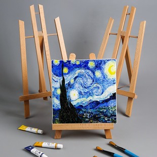 Children's solid wood small easel display stand mini desktop oil painting frame stand desktop pine Beech tripod wholesale