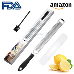 Extended 304 stainless steel cheese grater, multi-function grater, chocolate grater, lemon grater with protective cover