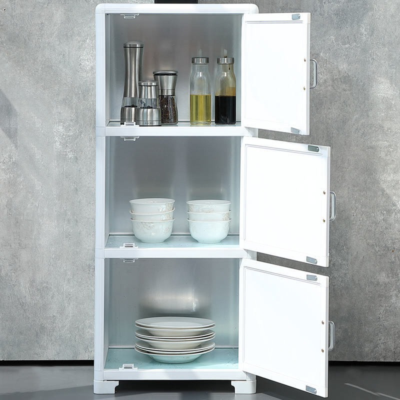 Gabinete de comedor, armario de almacenamiento, armario de almacenamiento, armario de aleación de aluminio multifuncional, armario de cocina, hogar moderno y simple