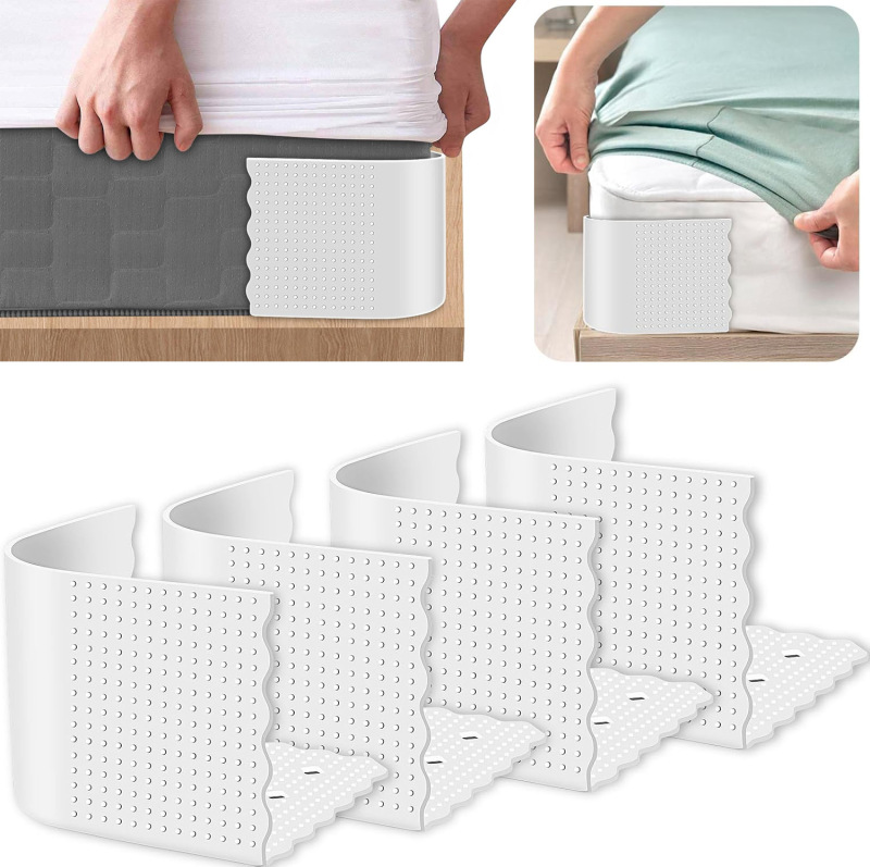 アップグレード版シリコンシーツ固定器防走滑り止めシーツ留め具ステルスベッドシングルベッド固定ブラケット|undefined