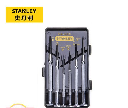 史丹利6件套金属精密螺丝批 精密钟表螺丝刀套装组合批66-039-23