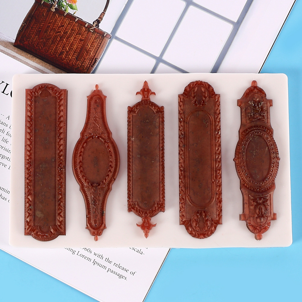 欧式镜框宫廷浮雕液态硅胶模具  DIY翻糖蛋糕围边巧克力装饰工具