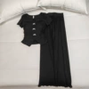 Black breast pads, trousers, with short sleeve
