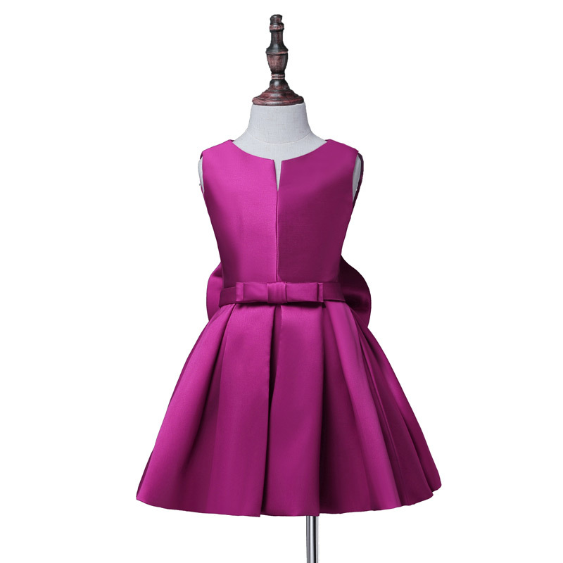 Comercio exterior europeo y americano Amazon AliExpress deseo niña de las flores vestido de un año vestido de princesa vestido de rendimiento sin mangas simple