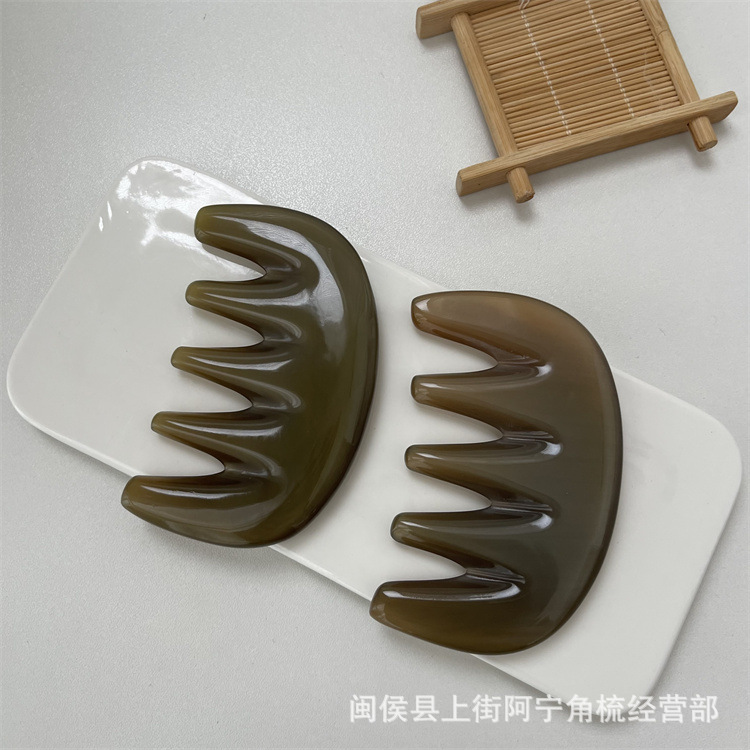 Horn Comb Five Teeth Meridian Massage Comb Wuzhi Shu Head Scalp Care Beauty Salon Tool key features