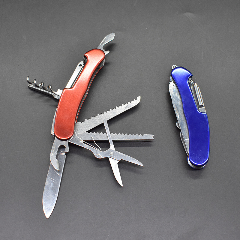 1新款大弯多功能小刀 不锈钢军刀 折叠小刀野营 户外工具刀