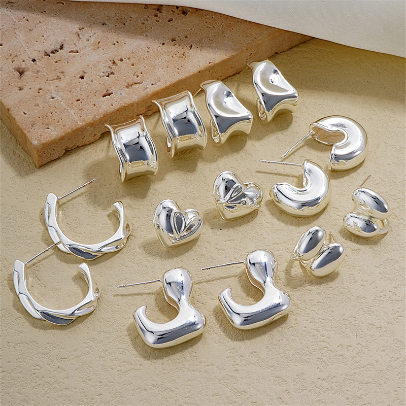8g Weight Hoop Earrings, Drop Earrings Classification 1 Pair Quantity Holiday, Daily Occasion Copper Material Geometric Pattern Women's Gender Plating Design Simple Style Style 1 Pair Simple Style Geometric Plating Copper Hoop Earrings Drop Earrings 无