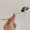 Metal Hanfu with tassels, retro Chinese hairpin, hair accessory, simple and elegant design, 2022 collection