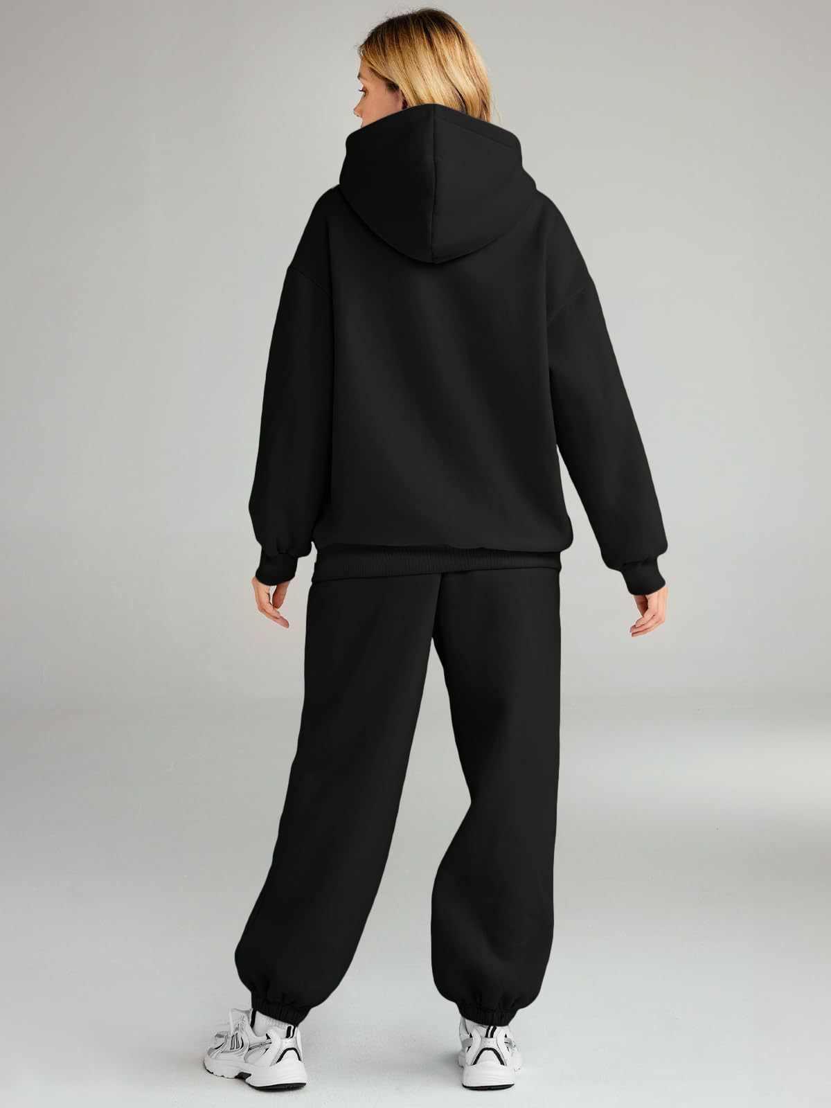 ActiveGo European And American Autumn Winter Women's Two-Piece Hoodie Loose Casual Long Pants Sportswear Set In Stock_desvips.com