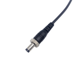 DC 5.5*2.1mm Power Cord with Screw Nut Thread Screw Locking Connector DC Plug Connector 25cm