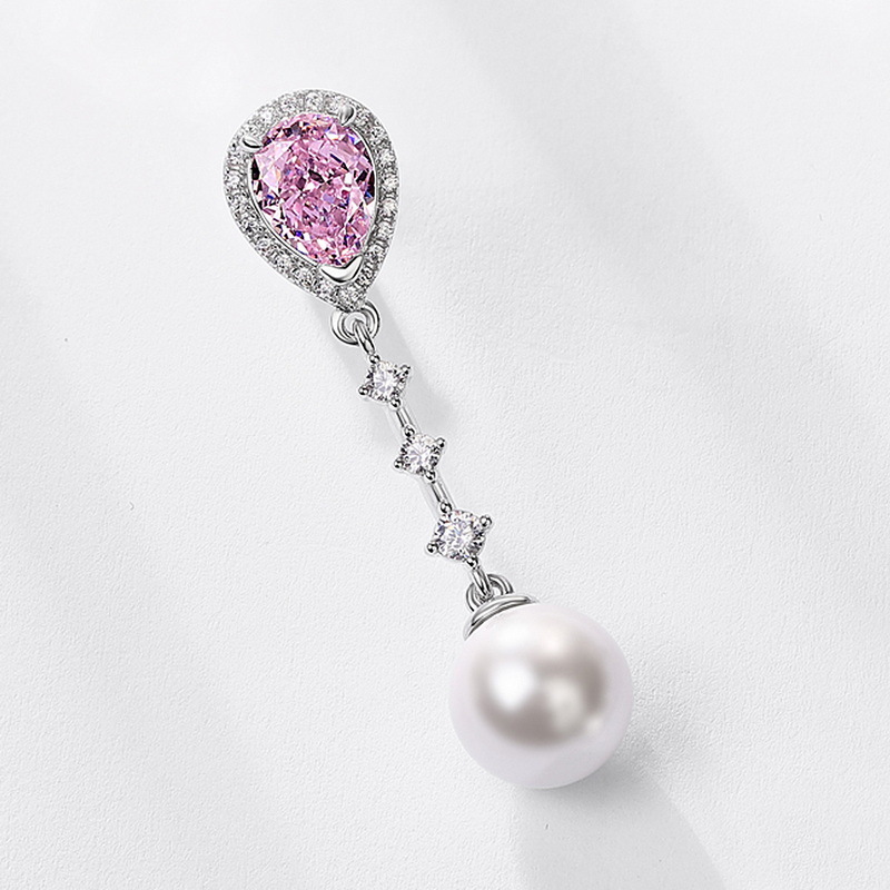 Wilsheng joyería nueva S925 Plata Flor de Hielo corte de alto carbono pendientes de diamantes de gama alta pendientes de la boda de las mujeres de gama alta pendientes