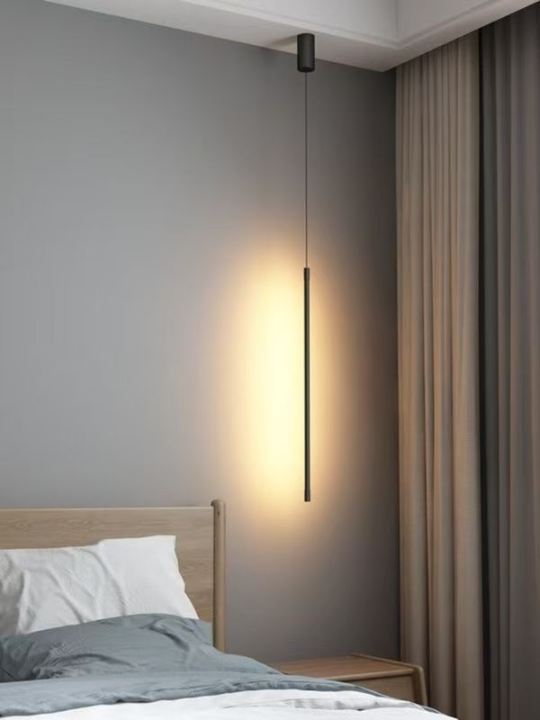 Lámpara de cabecera minimalista moderna y minimalista hotel dormitorio cabecera lámpara de barra larga nórdica sala de estar pared de fondo lámpara de cabina
