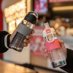 Summer Minimalist On-the-Go Cup for Men and Women, High-Quality with Straw, Cup for Students, Outdoor and Sports Portable Water Bottle, Anti-Fall