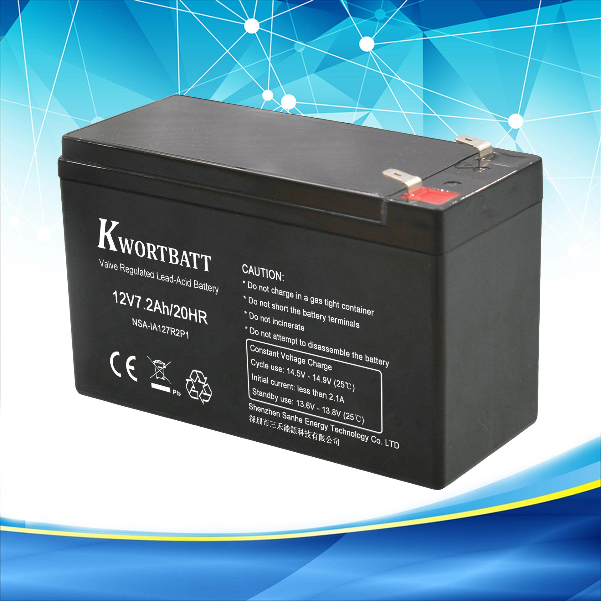 12v7.2ah/20hr铅酸蓄电池替代松下 LC-RA127R2T1 LC-RA127R2T1
