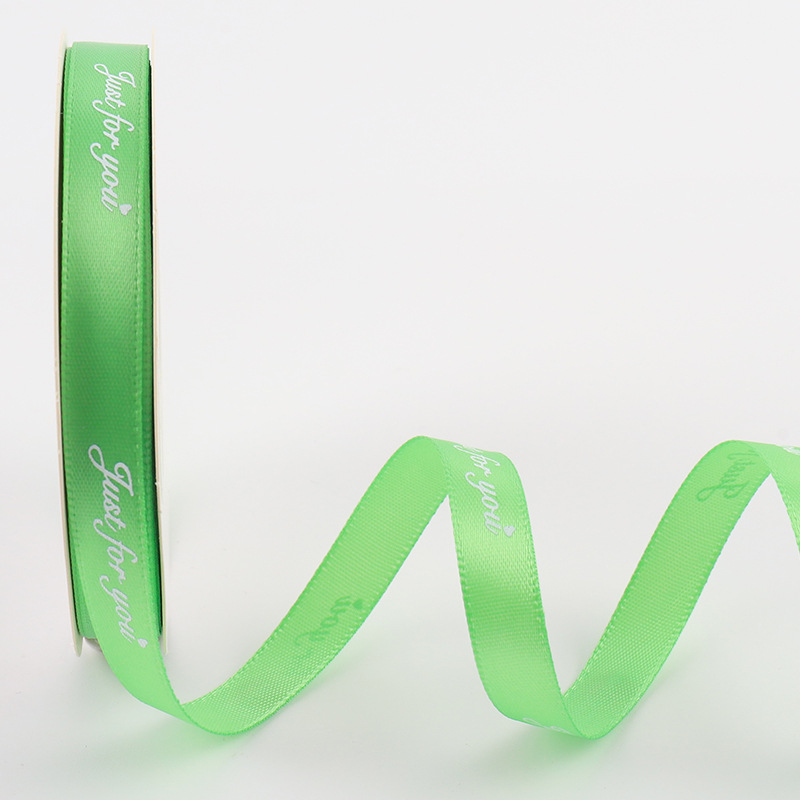 2,5 cm flor floral caja de regalo cinta de poliéster pastel DIY arco cinta sólo para usted letra inglesa cinta