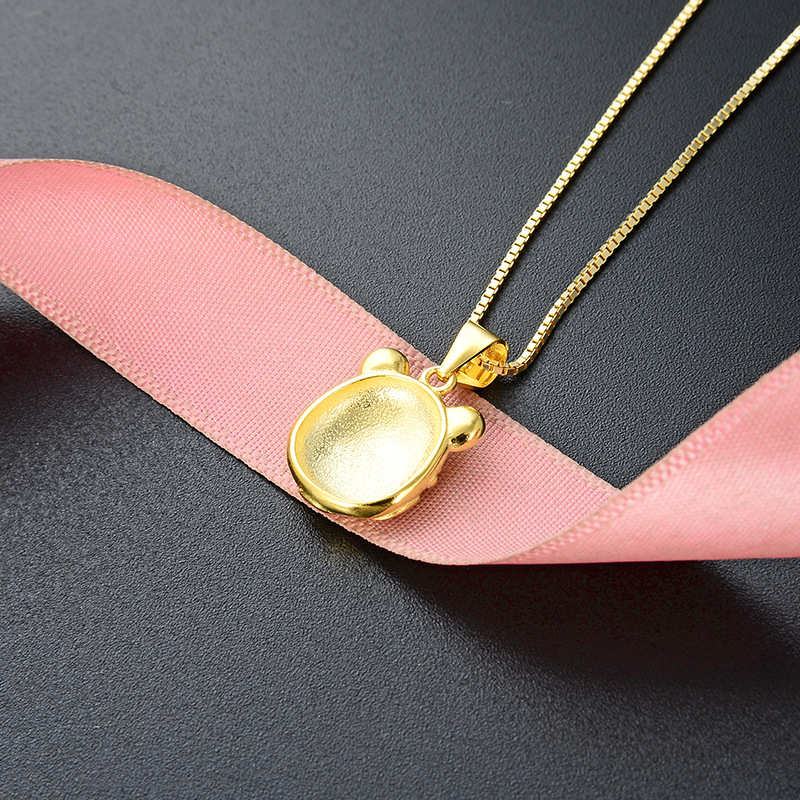 Regalo del día de San Valentín de Qixi 925 plata esterlina oro antiguo goteo de aceite de cobre moneda zodiacal colgante de ratón de la vida año collar mujer