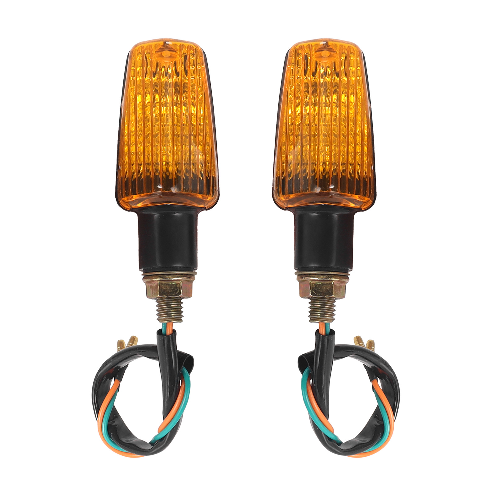 Ventas calientes de accesorios de modificación de motocicleta lámpara de señal de cáscara amarilla Harley retro luz de giro indicador leopardo de perforación luz de giro
