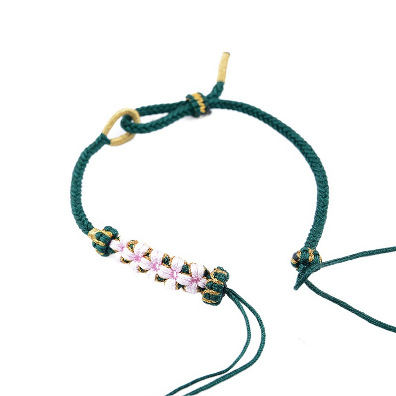 Sansheng Sanshi Shili peach blossom bracelet rope diy beaded bracelet can string jewelry bracelet men and women couple wrist rope