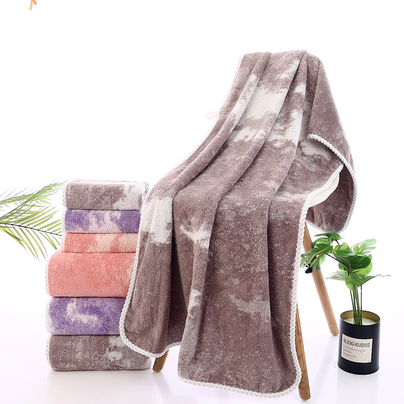 soft beach coral bath towel for home use
