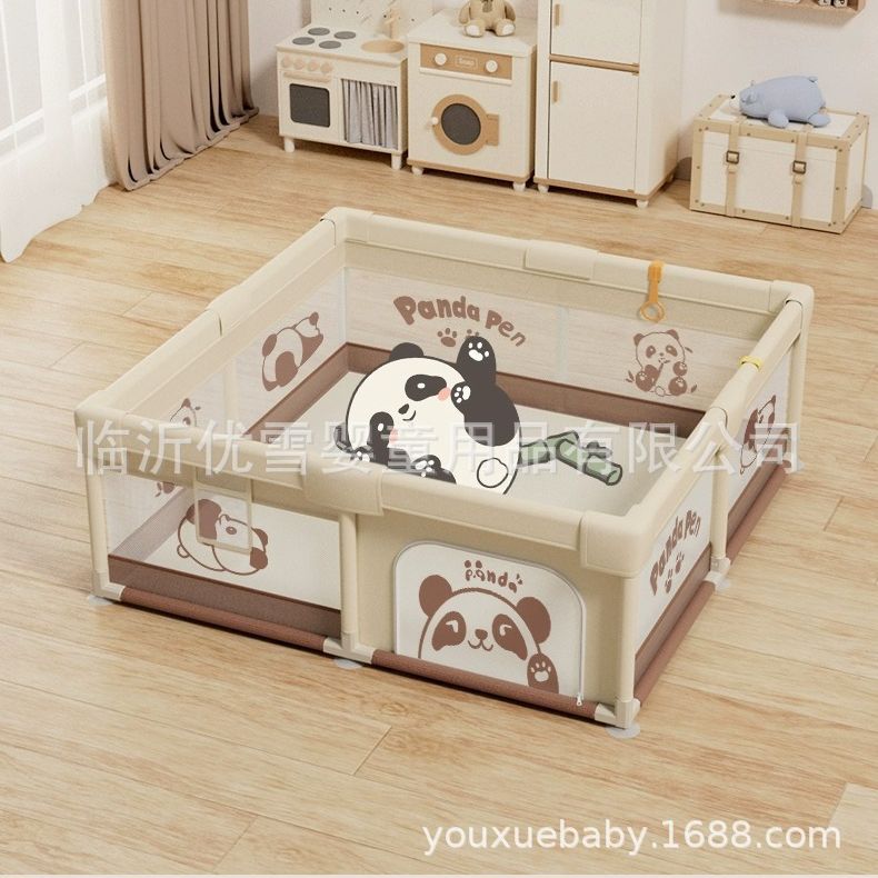 Barrera de juego barrera de protección para bebés sala de estar cojín de rastreo infantil barrera doméstica interior puzzle oso chocolate
