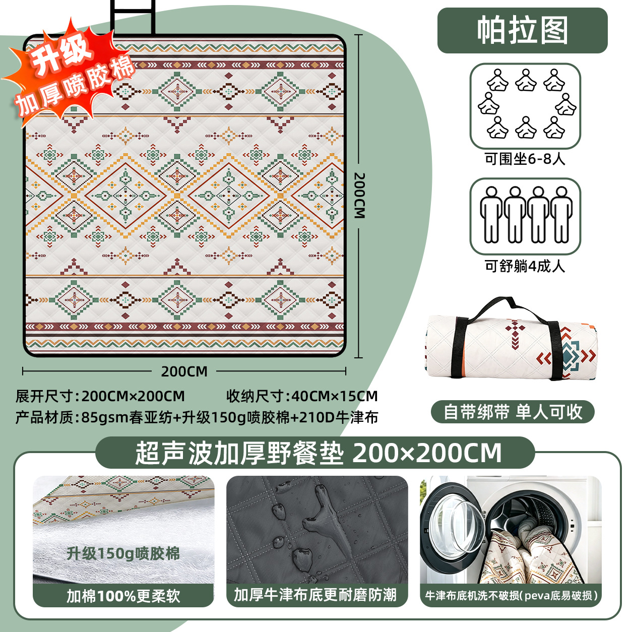 팔라투스 200*200cm 업그레이드 두께 + 알루미늄 코팅