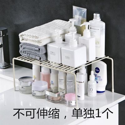 Retráctil de hierro de almacenamiento de cocina rack gabinete fregadero condimento almacenamiento estante tazón plato drenaje artefacto