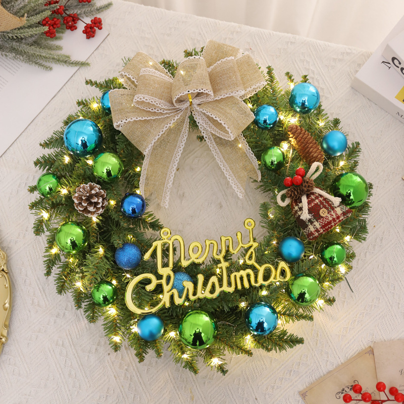Guirnalda de Navidad adornos de árbol de Navidad guirnalda fiesta atmósfera pared colgante decoración escena diseño puerta colgante Decoración