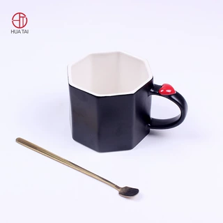 定制马克杯 工厂生产 订制LOGO 陶瓷杯 创意设计 菱形多脚咖啡杯