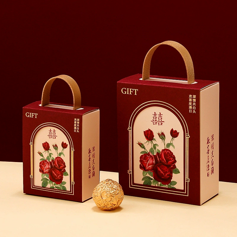Новая подарочная коробка для конфет на свадьбу 2025 года, подарочная коробка для конфет на помолвку, высококачественная ручная упаковка для конфет, пустая коробка