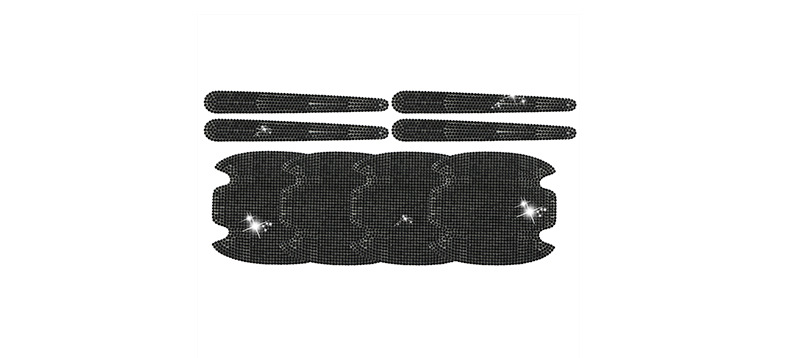 Car door handle patch set Bowl stickers Diamond-embedded handle stickers exterior decoration modification wear-resistant anti-scratch anti-collision strip 8-piece set