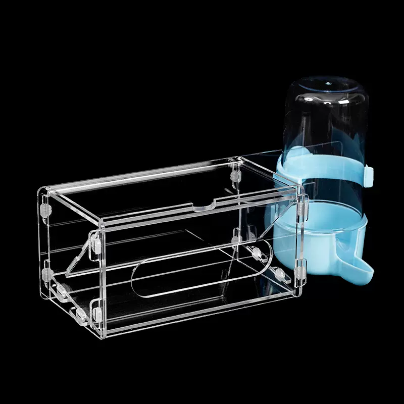 厂家直销芦丁鸡喂食器喂水壶组合装小型禽类喂食器防撒食盒水壶