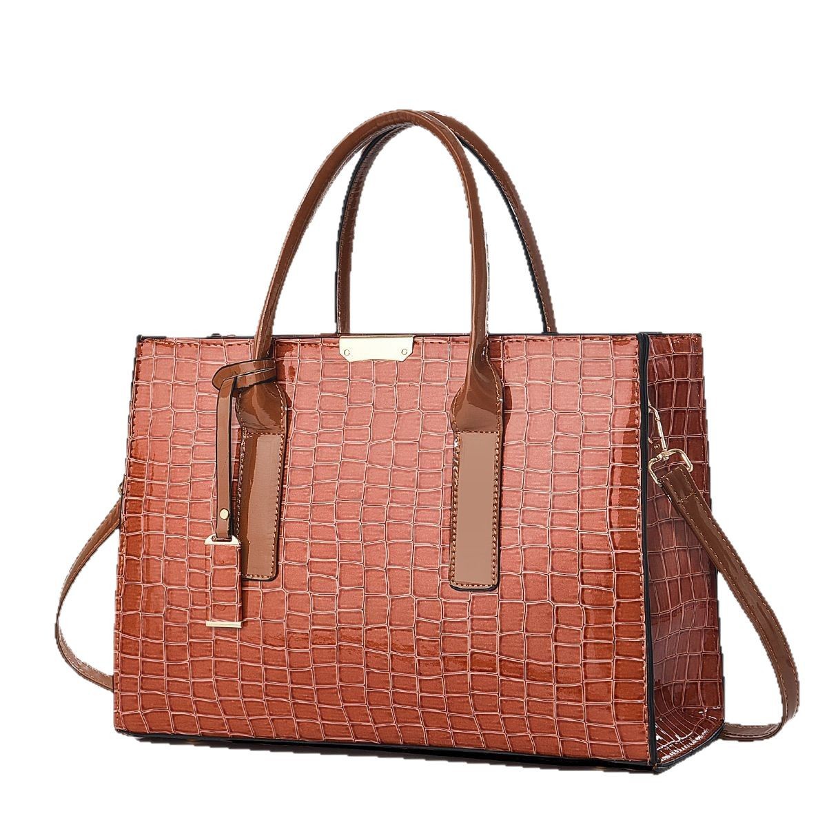 Nuevo bolso de mensajero de un solo hombro de todo fósforo estilo coreano bolso de mujer de mediana edad atmosférico bolso de madre bolso de moda simple bolso grande primavera y verano