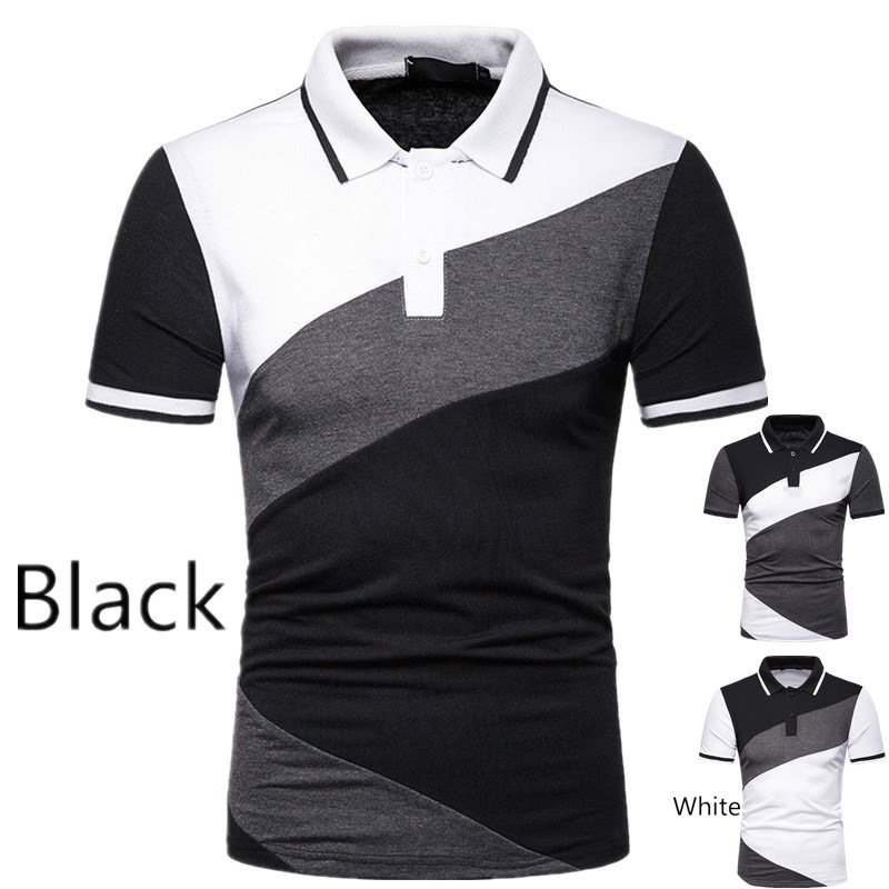 Polo uomo casual con inserti e contrasti di colore ampio_voghion.com