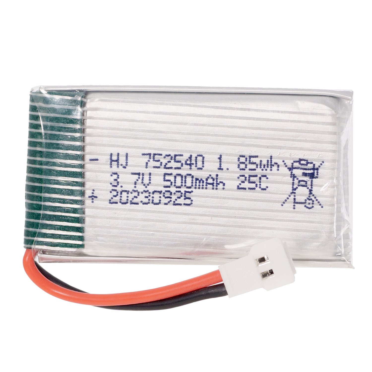 3.7v 500mAh 752540锂电池25C高倍率 X5C天科M68宝贝星868飞行器