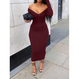 G 82669 Rib V-neck hip skirt �_�y V �I����ȹ�羳���uͨ��